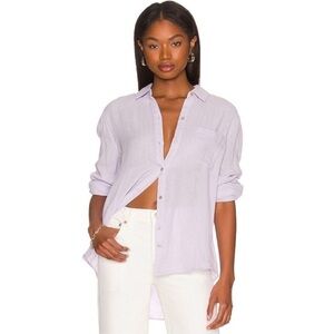 Rails Lavender Button-Up Shirt 100% Cotton